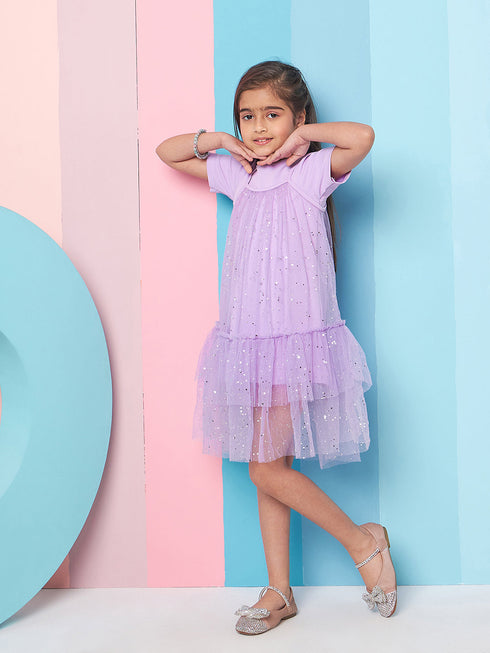 Girls Woollen A-Line Dress